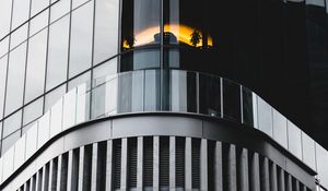 Preview wallpaper building, facade, glass, gray, architecture