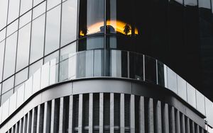 Preview wallpaper building, facade, glass, gray, architecture