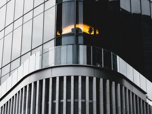 Preview wallpaper building, facade, glass, gray, architecture