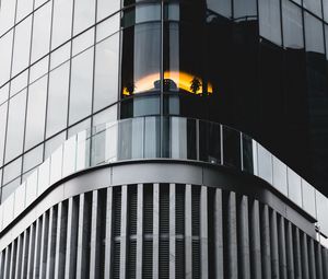 Preview wallpaper building, facade, glass, gray, architecture