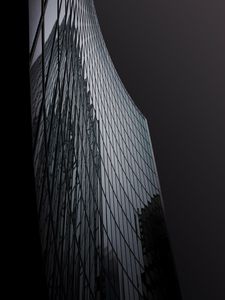 Preview wallpaper building, facade, glass, reflection, dark