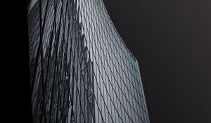 Preview wallpaper building, facade, glass, reflection, dark