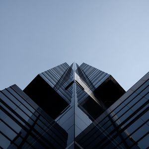 Preview wallpaper building, facade, glass, minimalism, architecture