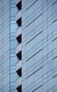 Preview wallpaper building, facade, glass, balconies