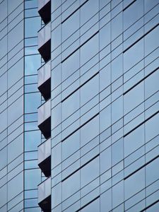 Preview wallpaper building, facade, glass, balconies