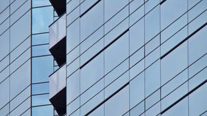 Preview wallpaper building, facade, glass, balconies