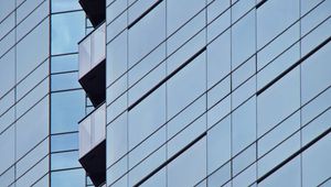 Preview wallpaper building, facade, glass, balconies