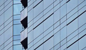 Preview wallpaper building, facade, glass, balconies