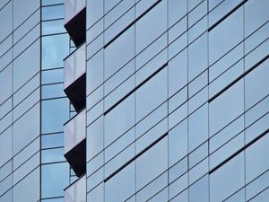 Preview wallpaper building, facade, glass, balconies