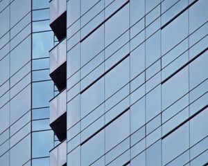 Preview wallpaper building, facade, glass, balconies