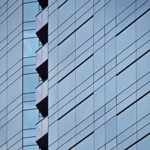 Preview wallpaper building, facade, glass, balconies