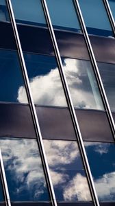 Preview wallpaper building, facade, glass, reflection, clouds