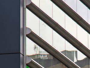 Preview wallpaper building, facade, glass, stripes