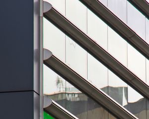 Preview wallpaper building, facade, glass, stripes