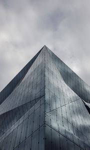 Preview wallpaper building, facade, glass, bottom view, architecture