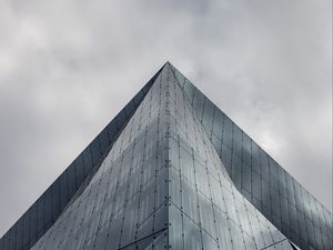 Preview wallpaper building, facade, glass, bottom view, architecture