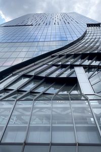 Preview wallpaper building, facade, glass, relief, bottom view