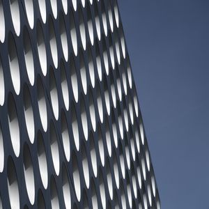 Preview wallpaper building, facade, lines, sky