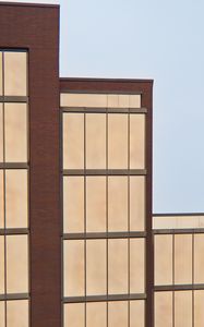 Preview wallpaper building, facade, lines, bricks