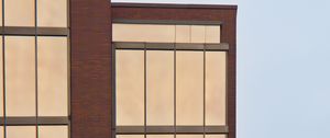 Preview wallpaper building, facade, lines, bricks