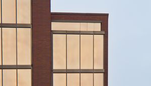 Preview wallpaper building, facade, lines, bricks