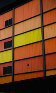 Preview wallpaper building, facade, metal, metallic, orange