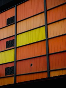 Preview wallpaper building, facade, metal, metallic, orange