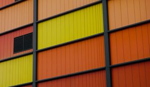 Preview wallpaper building, facade, metal, metallic, orange