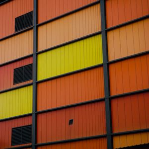 Preview wallpaper building, facade, metal, metallic, orange