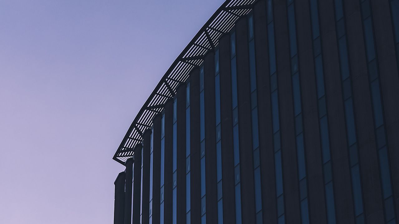 Wallpaper building, facade, minimalism