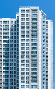 Preview wallpaper building, facade, minimalism, apartments