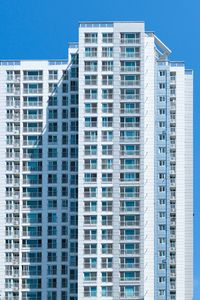 Preview wallpaper building, facade, minimalism, apartments