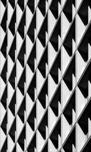 Preview wallpaper building, facade, minimalism, architecture, black and white