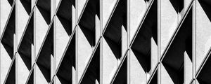 Preview wallpaper building, facade, minimalism, architecture, black and white