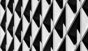 Preview wallpaper building, facade, minimalism, architecture, black and white