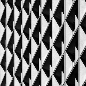 Preview wallpaper building, facade, minimalism, architecture, black and white