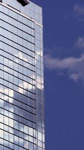 Preview wallpaper building, facade, mirror, sky, blue, architecture