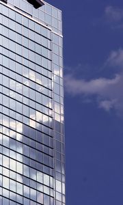 Preview wallpaper building, facade, mirror, sky, blue, architecture