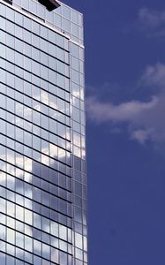 Preview wallpaper building, facade, mirror, sky, blue, architecture