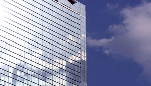 Preview wallpaper building, facade, mirror, sky, blue, architecture