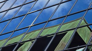 Preview wallpaper building, facade, mirror, reflection, sky