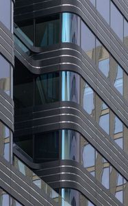 Preview wallpaper building, facade, mirror, lines, architecture