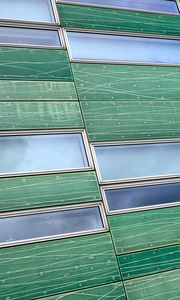 Preview wallpaper building, facade, panels, windows, green