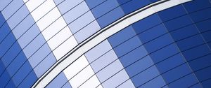 Preview wallpaper building, facade, rectangles, lines, blue