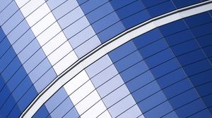 Preview wallpaper building, facade, rectangles, lines, blue
