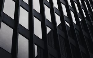 Preview wallpaper building, facade, reflection, bw