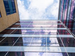Preview wallpaper building, facade, reflection, sky, glass