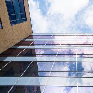 Preview wallpaper building, facade, reflection, sky, glass