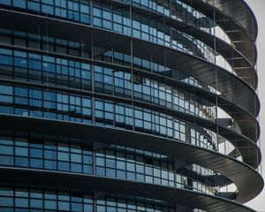 Preview wallpaper building, facade, rings, architecture