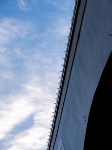 Preview wallpaper building, facade, sky, bottom view, blue